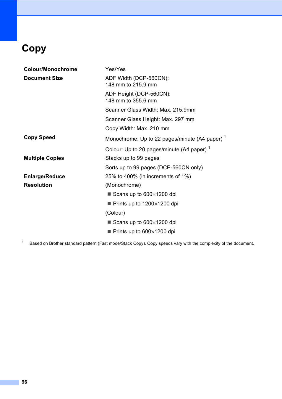 Copy | Brother DCP-560CN User Manual | Page 104 / 118