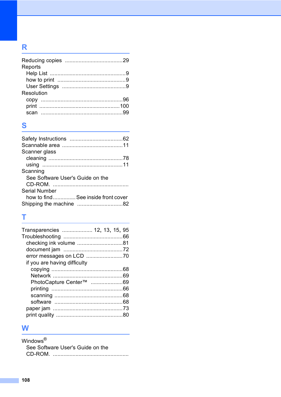 Brother DCP-560CN User Manual | Page 116 / 118