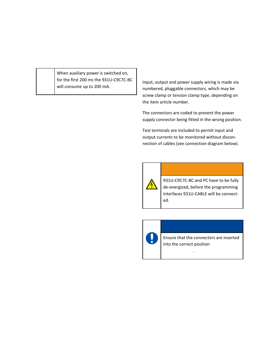 3 electrical connections | Rockwell Automation 931U-C9C7C-BC Configurator Software User Manual | Page 22 / 54