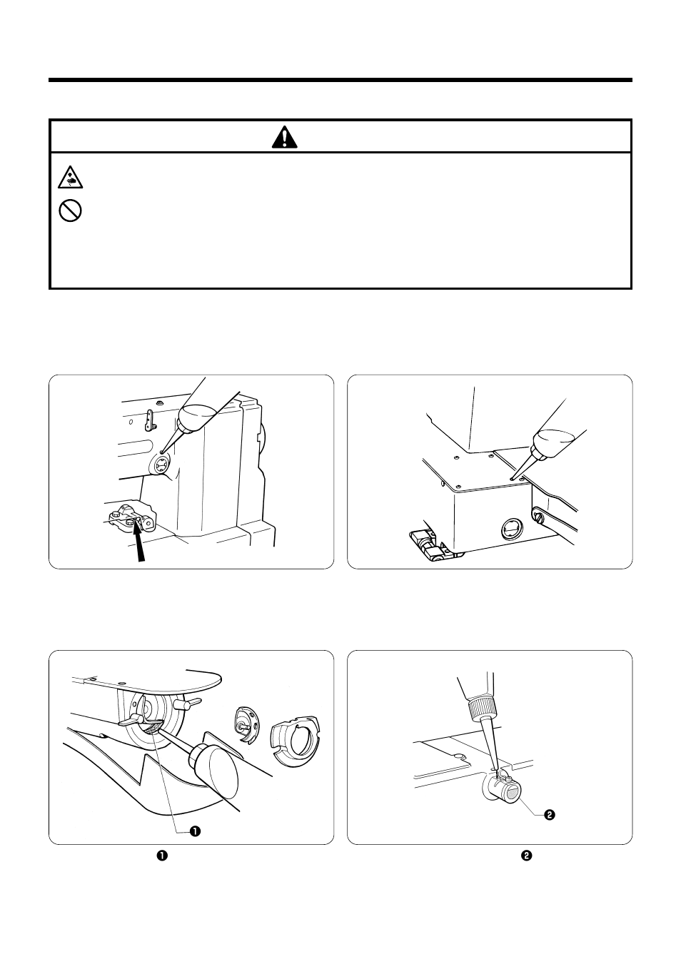 Lubrication, 1 . lubrication points, Caution | Brother LK3-B448E User Manual | Page 29 / 78