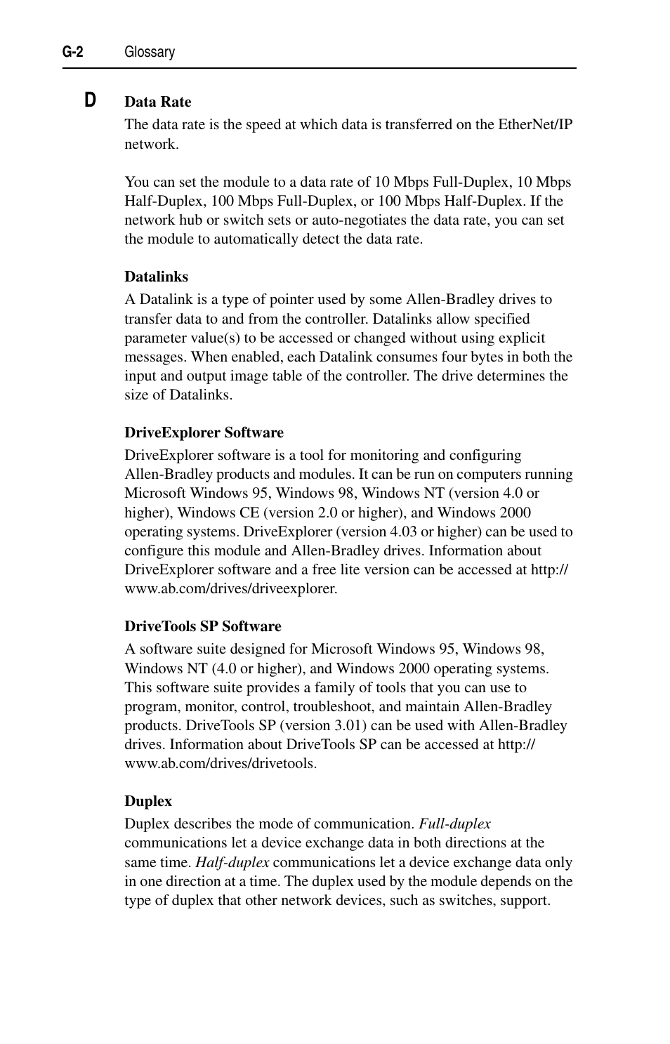 Rockwell Automation 1203-EN1 EtherNet/IP-to-SCANport Module User Manual | Page 170 / 186