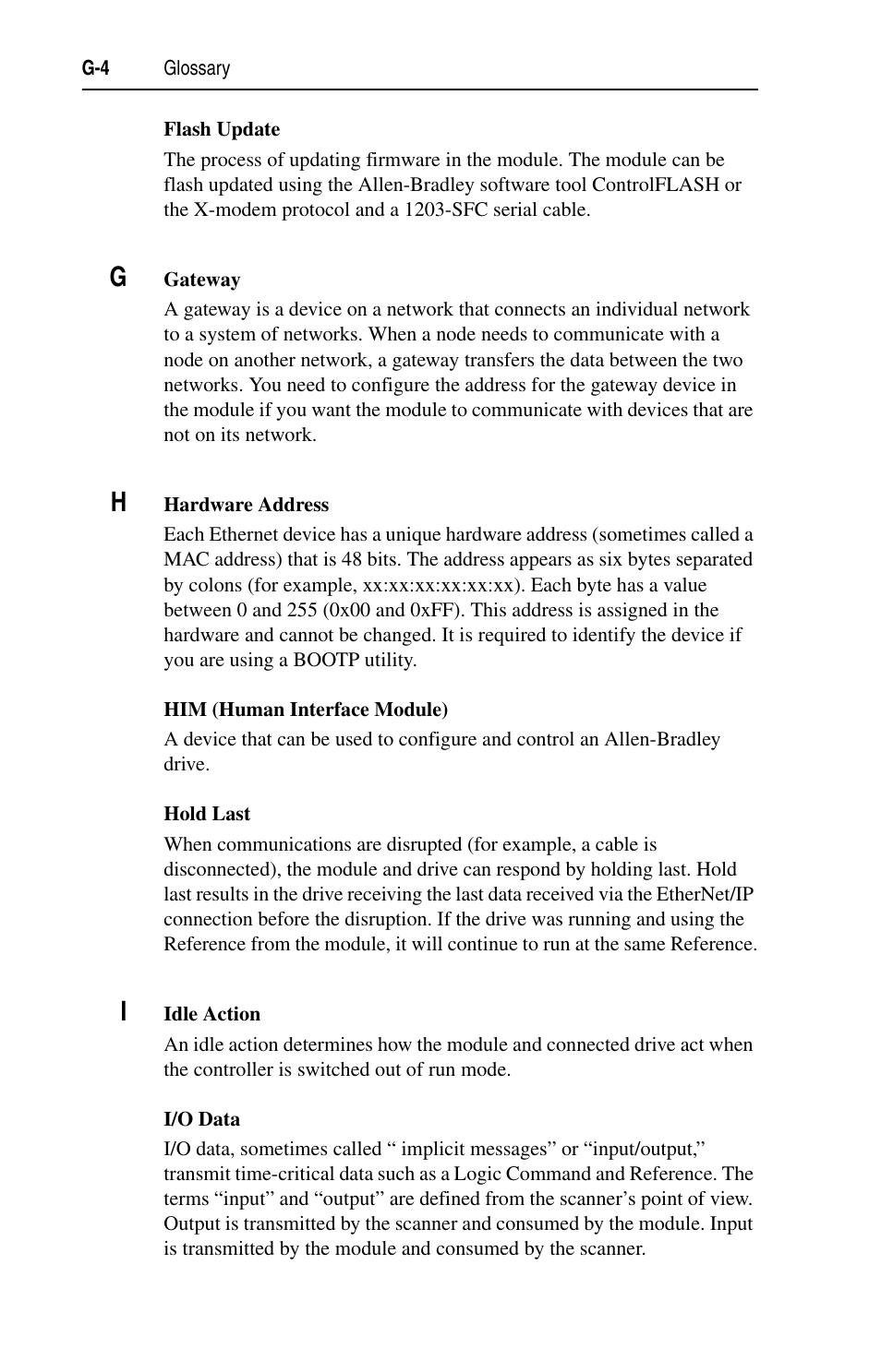 Rockwell Automation 1203-EN1 EtherNet/IP-to-SCANport Module User Manual | Page 172 / 186