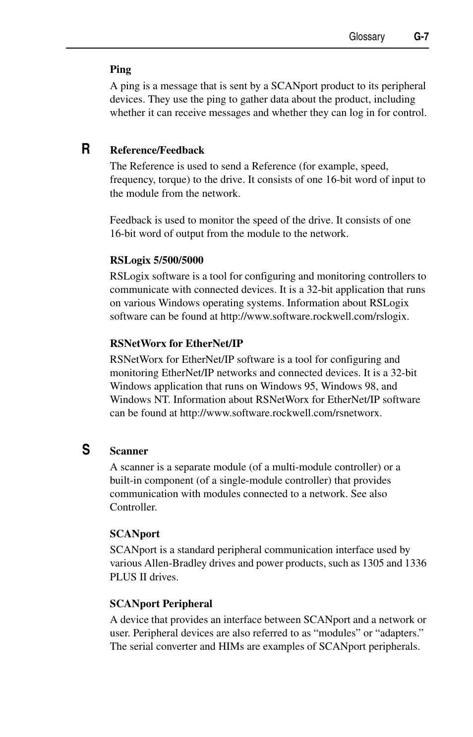 Rockwell Automation 1203-EN1 EtherNet/IP-to-SCANport Module User Manual | Page 175 / 186