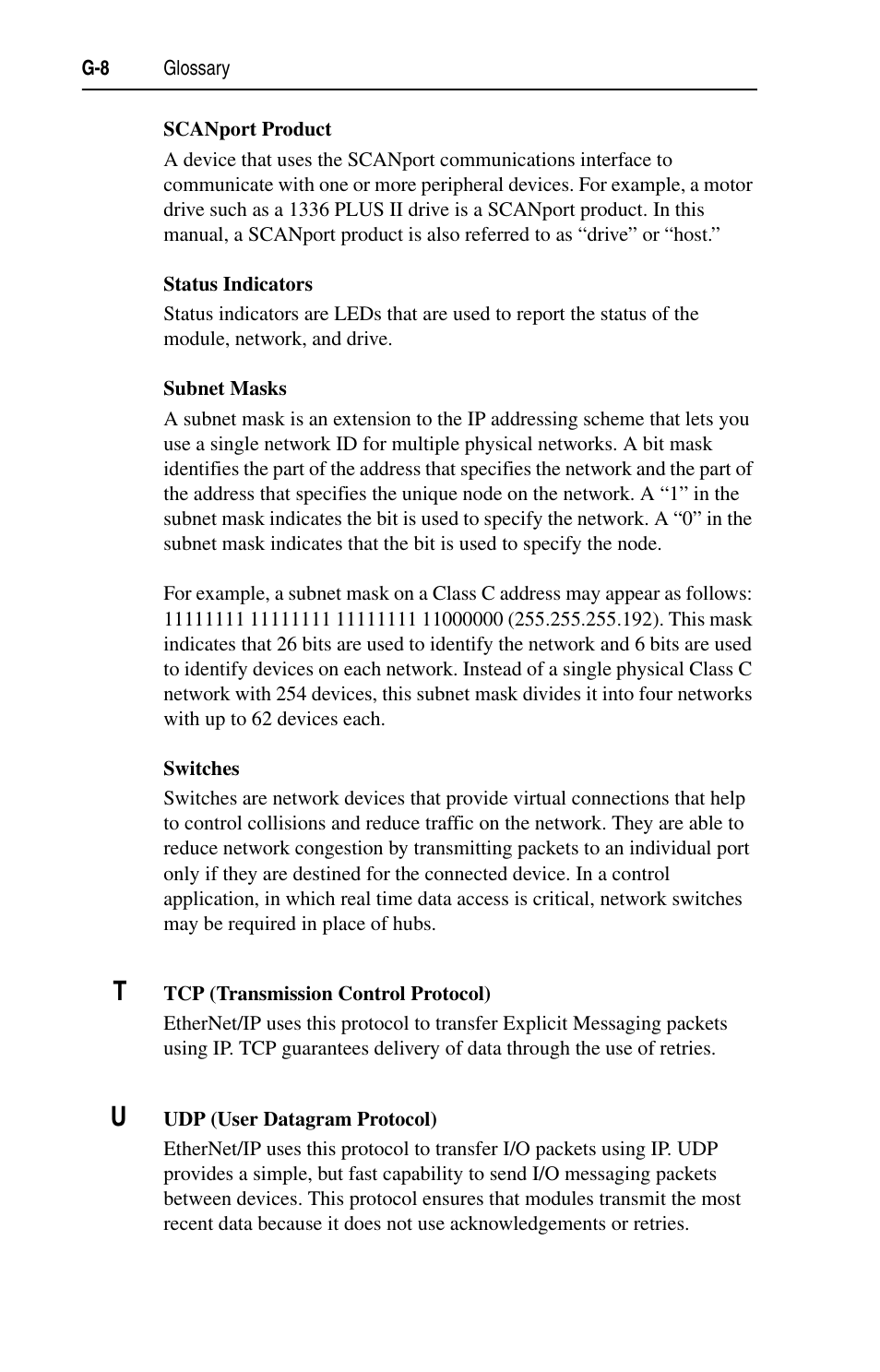 Rockwell Automation 1203-EN1 EtherNet/IP-to-SCANport Module User Manual | Page 176 / 186