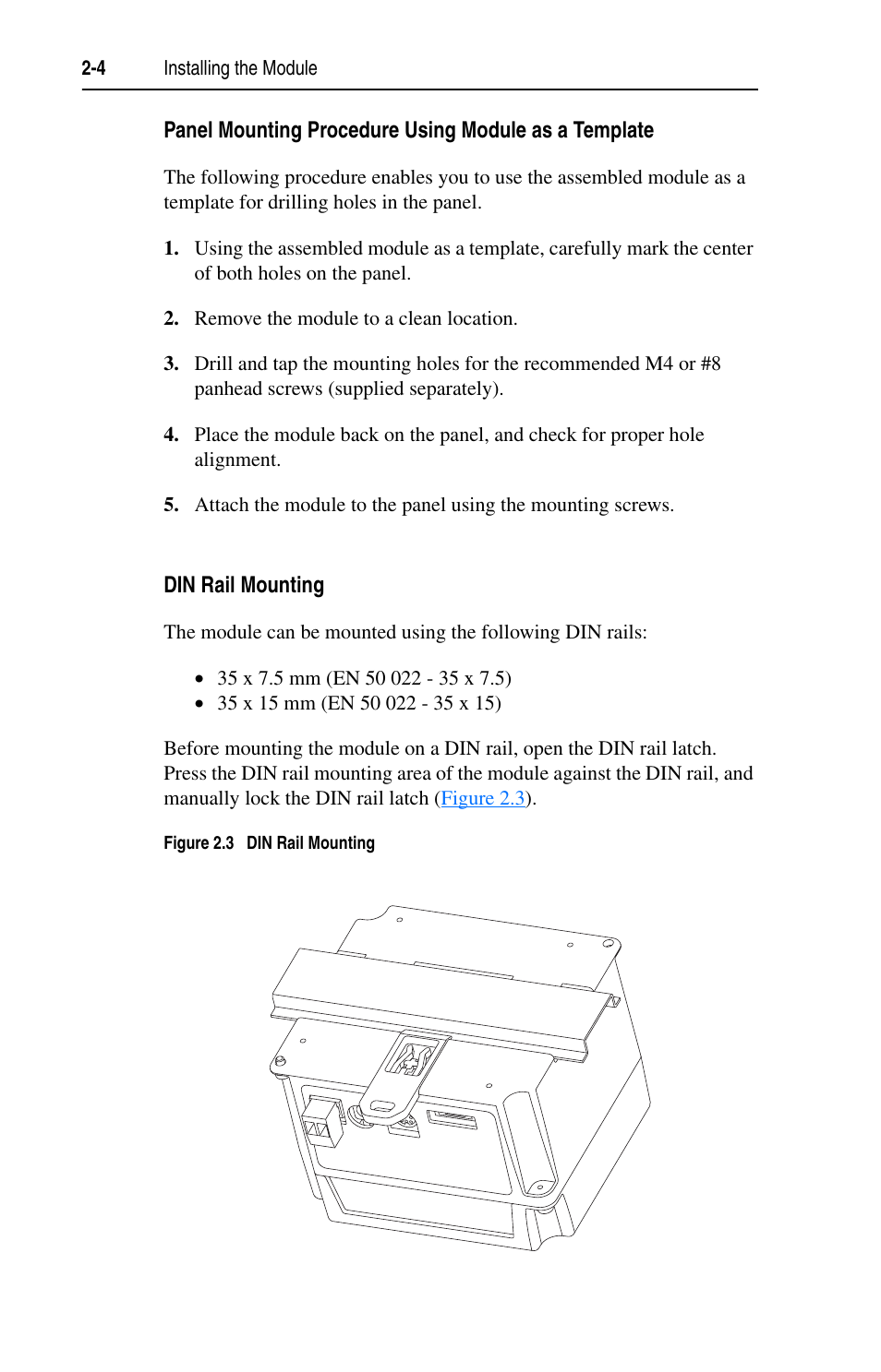 Din rail mounting | Rockwell Automation 1203-EN1 EtherNet/IP-to-SCANport Module User Manual | Page 22 / 186