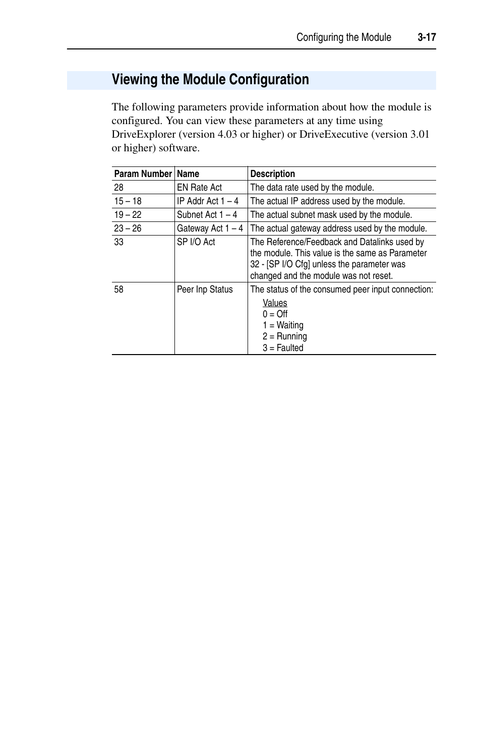 Viewing the module configuration, Viewing the module configuration -17 | Rockwell Automation 1203-EN1 EtherNet/IP-to-SCANport Module User Manual | Page 43 / 186