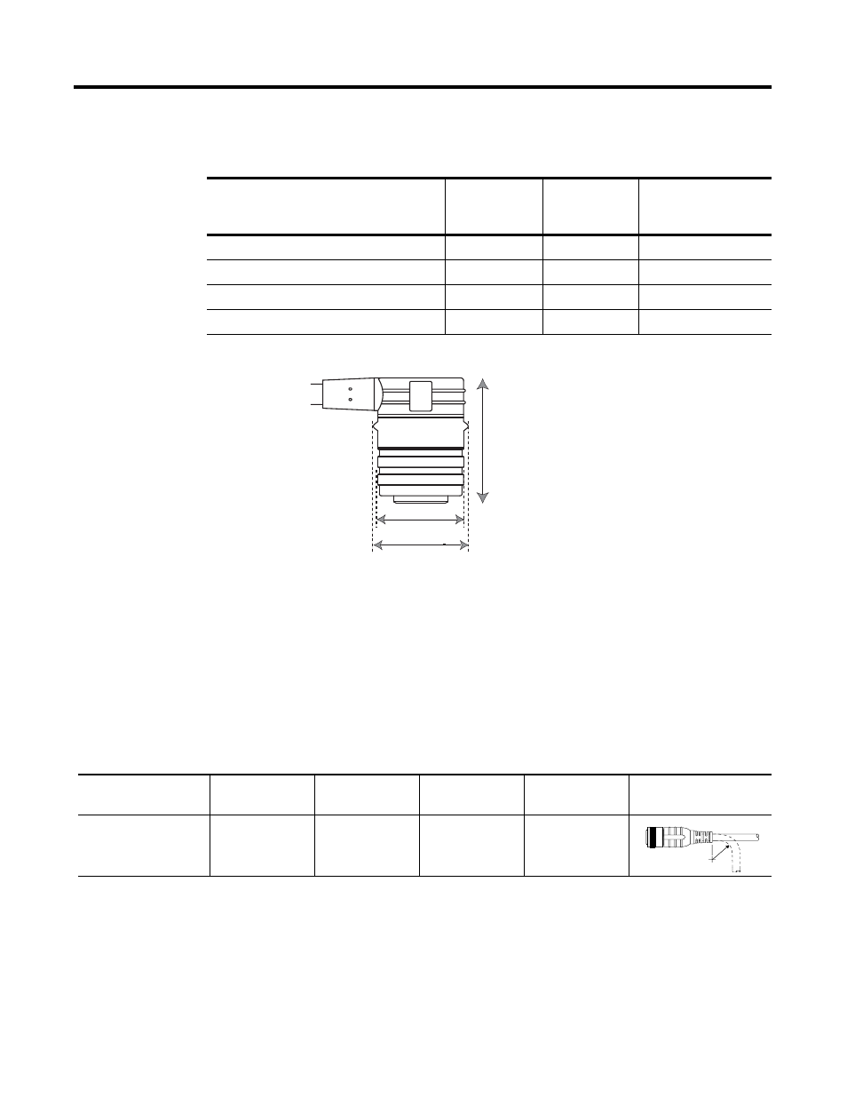 Connector dimensions, Cable bend radius | Rockwell Automation 1326-xxxx Cables with Right Angle Connectors User Manual | Page 2 / 8