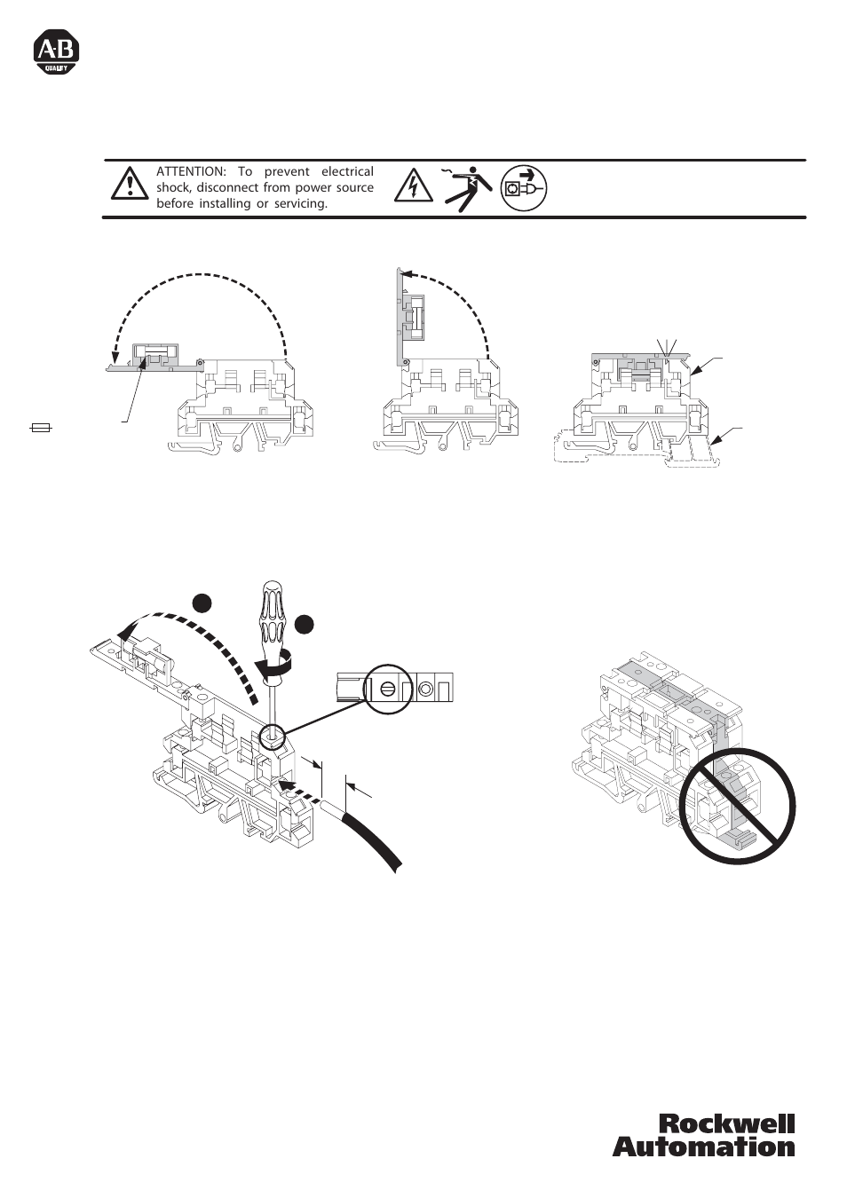 Rockwell Automation 1492- Terminal Block User Manual | 1 page