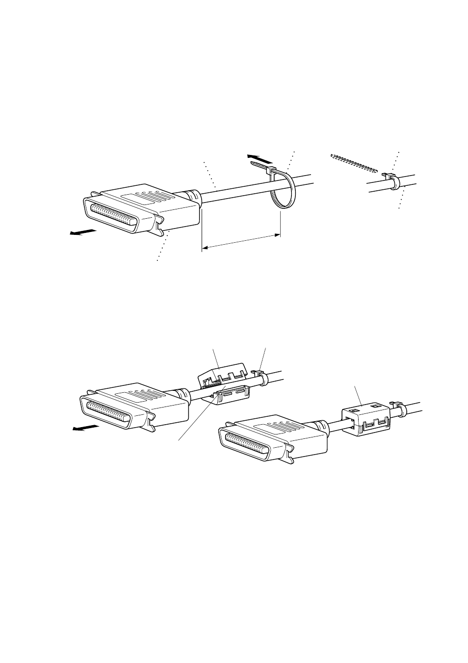 How to attach the filter core to a bi-directional, Parallel cable: -3 | Brother MFC 9200C User Manual | Page 115 / 244