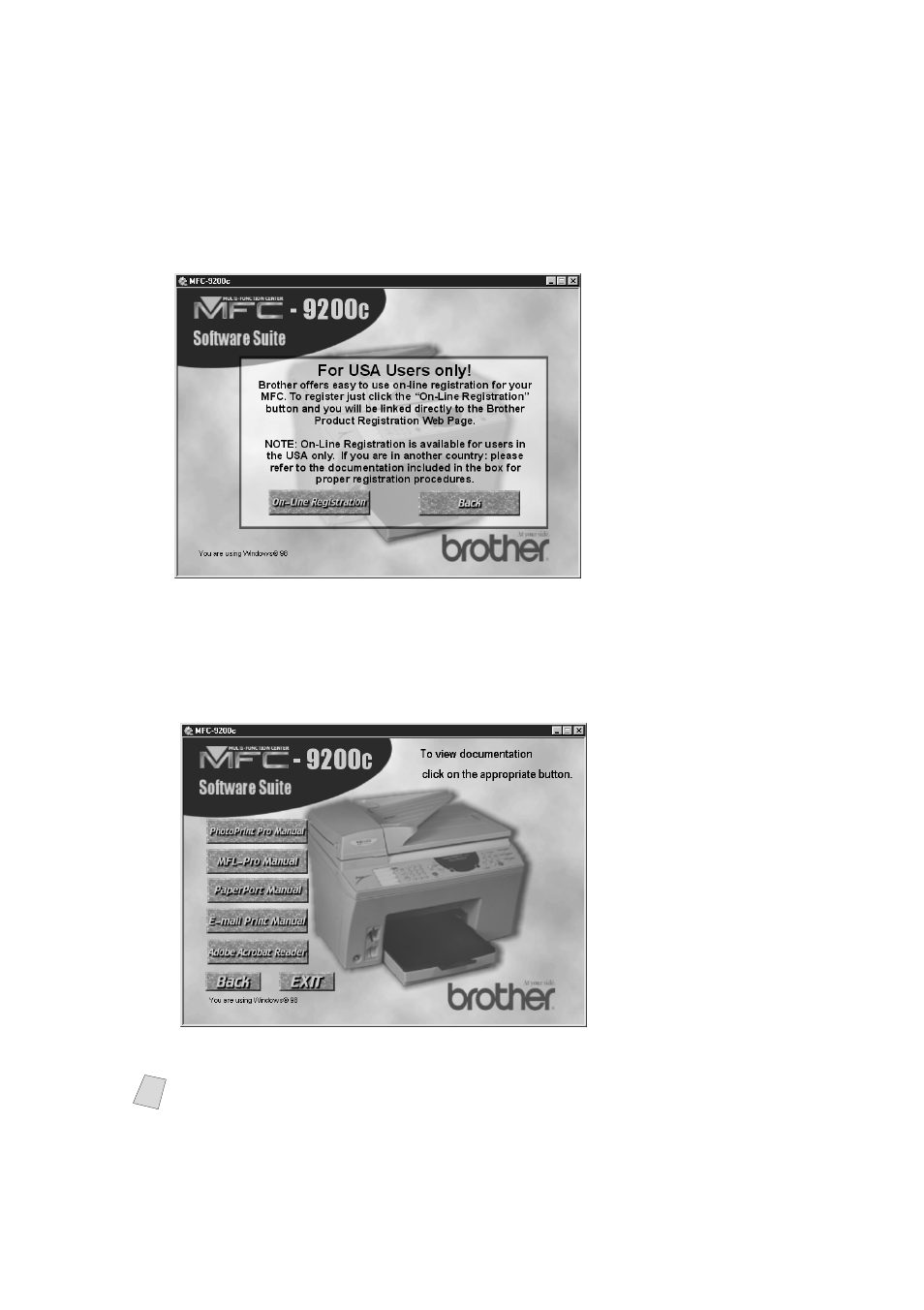 To register your mfc 9200c on-line (for usa only), To view on-line documentation, To register your mfc 9200c on-line | For usa only): -29, To view on-line documentation: -29 | Brother MFC 9200C User Manual | Page 141 / 244