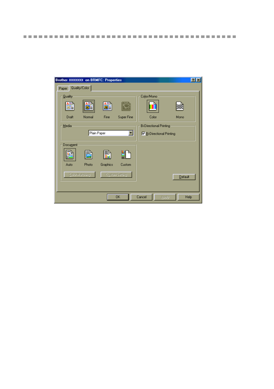 The quality/color tab, The quality/color tab -5 | Brother MFC 9200C User Manual | Page 154 / 244