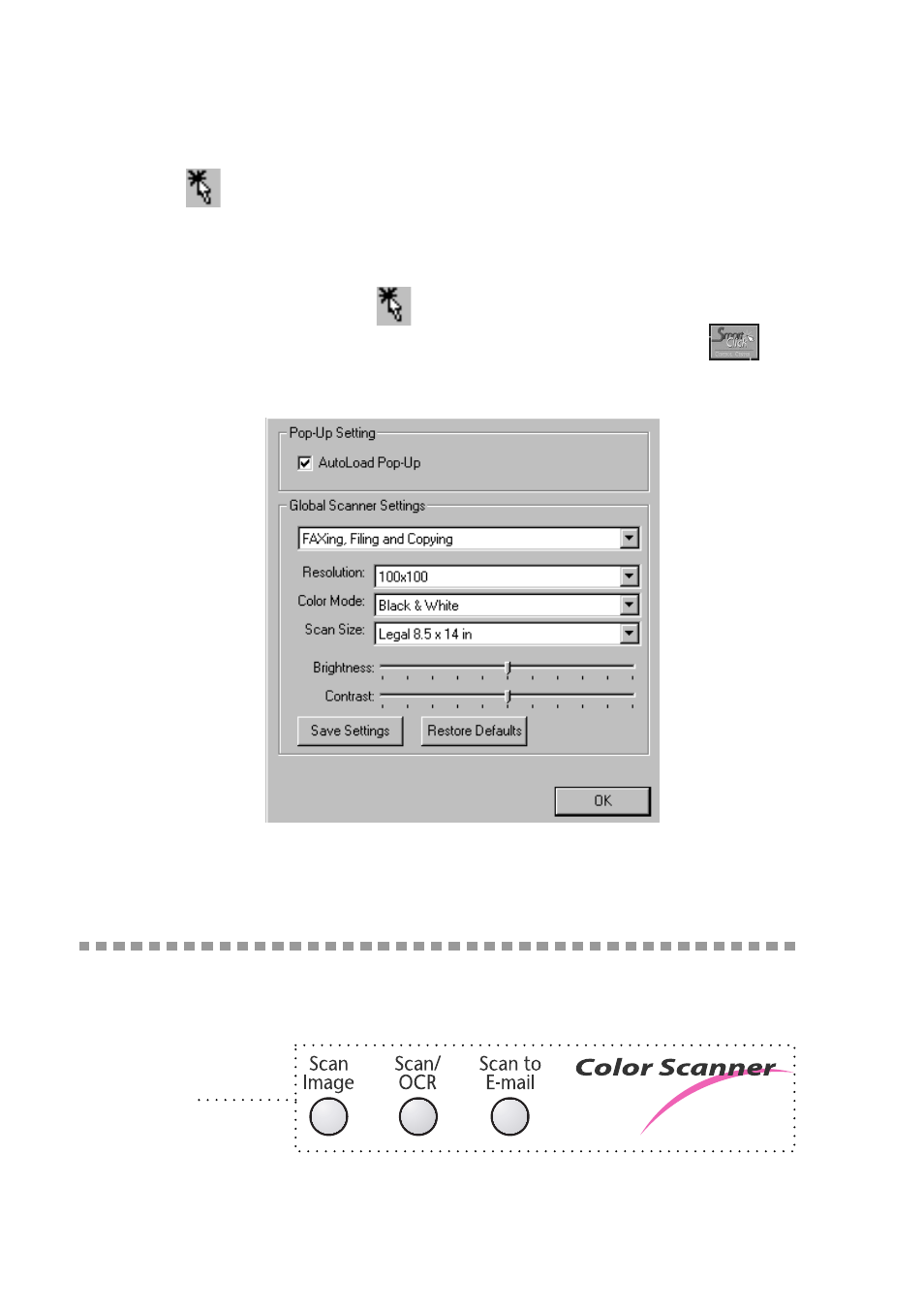 Autoload the brother control center, How to turn off autoload, Using the scan keys | Using the scan keys -2, How to turn off autoload 1 | Brother MFC 9200C User Manual | Page 160 / 244
