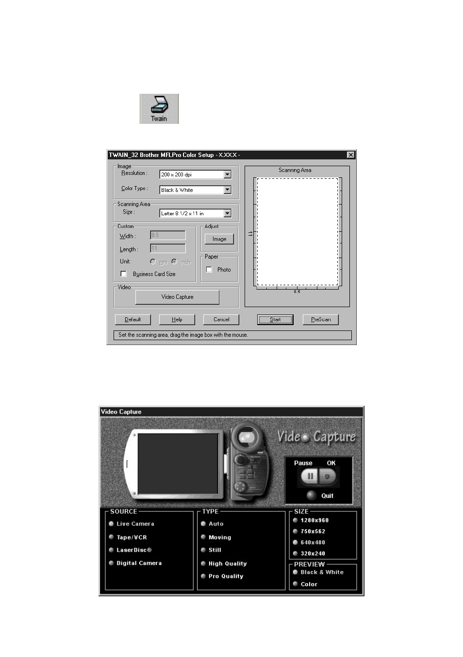 To capture a frame as an image, To capture a frame as an image: -11 | Brother MFC 9200C User Manual | Page 184 / 244