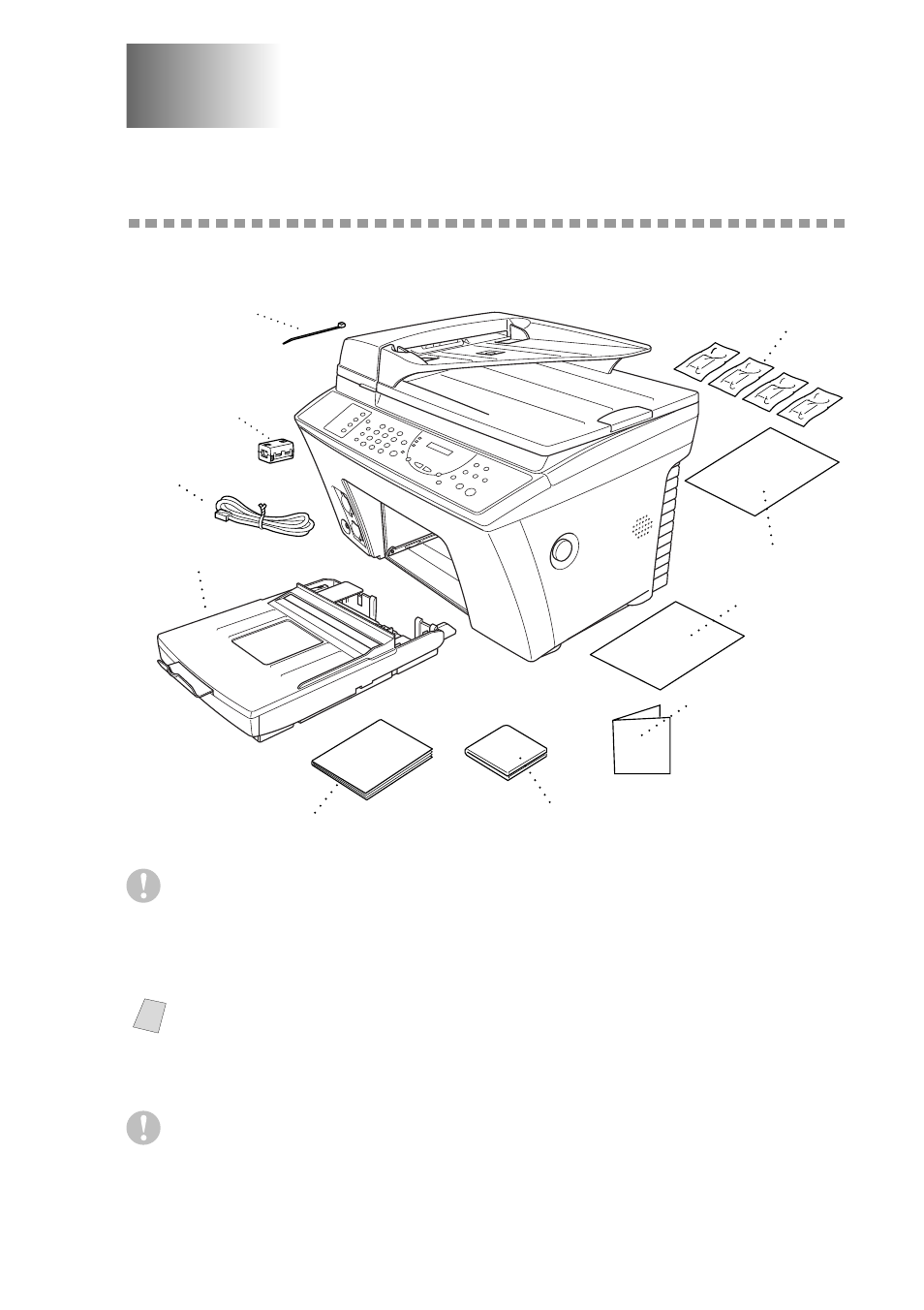 Assembly and connections, Packing list, Assembly and connections -1 | Packing list -1 | Brother MFC 9200C User Manual | Page 29 / 244