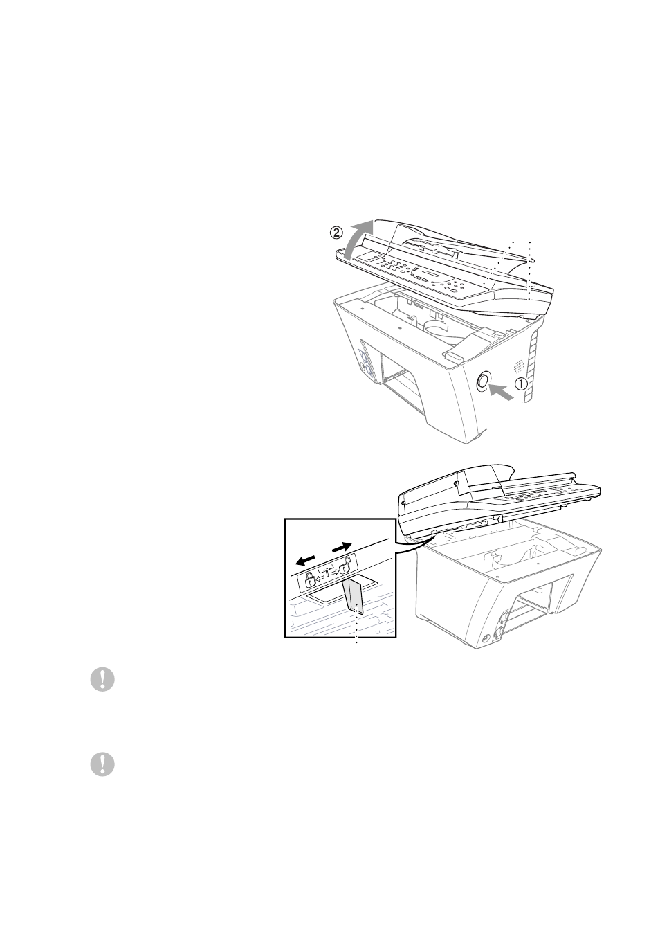 Important safety instructions, Release the scanner lock, Important safety instructions -3 | Release the scanner lock -3, Release the scanner lock 1 | Brother MFC 9200C User Manual | Page 31 / 244