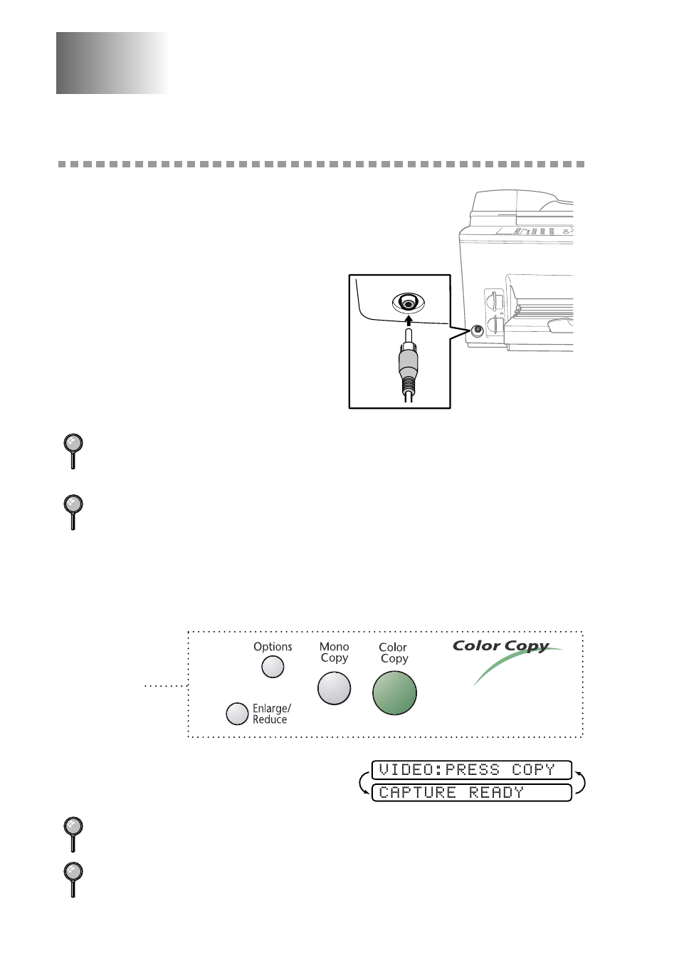 Walk-up video printing, Getting started, Auto switch | Walk-up video printing -1, Getting started -1, Auto switch -1 | Brother MFC 9200C User Manual | Page 96 / 244