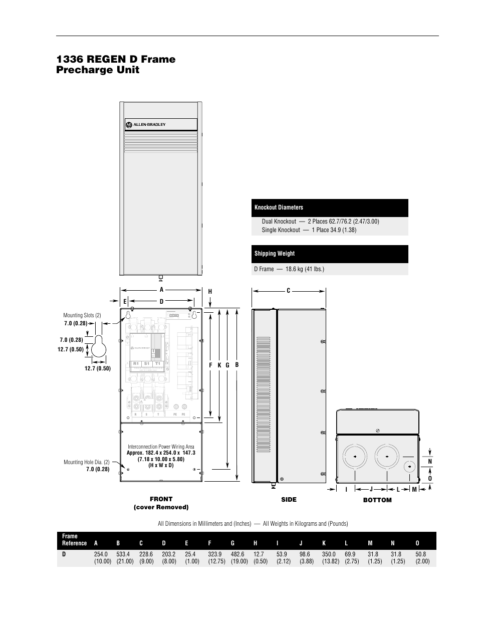 1336 regen d frame precharge unit | Rockwell Automation 1336R REGEN LINE REG User Manual | Page 103 / 128