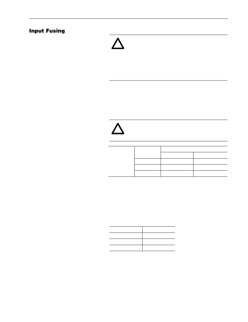 Input fusing, Customer supplied fusing -4, 1336 regen precharge fusing -4 | Rockwell Automation 1336R REGEN LINE REG User Manual | Page 20 / 128