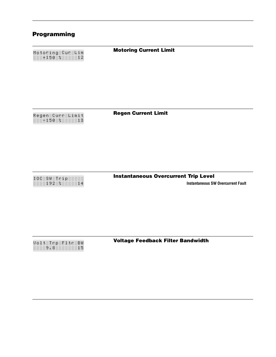 Programming | Rockwell Automation 1336R REGEN LINE REG User Manual | Page 47 / 128