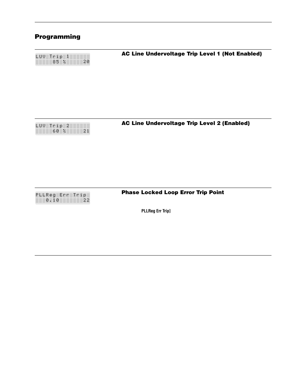 Programming | Rockwell Automation 1336R REGEN LINE REG User Manual | Page 49 / 128
