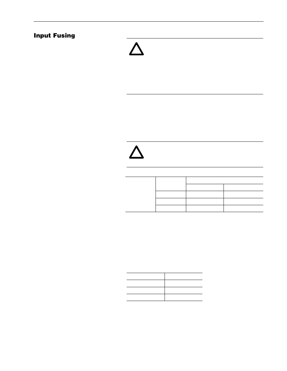 Input fusing, Customer supplied fusing -9, 1336 regen precharge fusing -9 | Rockwell Automation 1336R REGEN LINE REG User Manual | Page 61 / 128