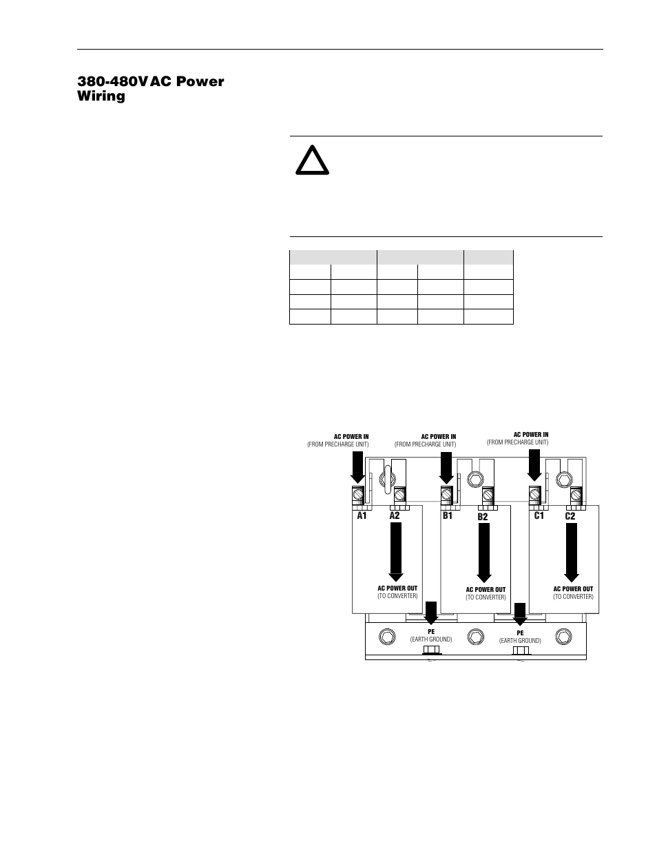 480vac power connections -12, 1321 3% line reactor -12, 480vac power wiring | Rockwell Automation 1336R REGEN LINE REG User Manual | Page 64 / 128