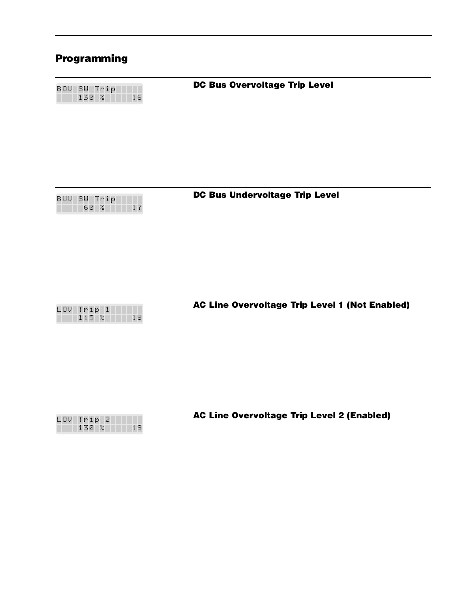 Programming | Rockwell Automation 1336R REGEN LINE REG User Manual | Page 89 / 128