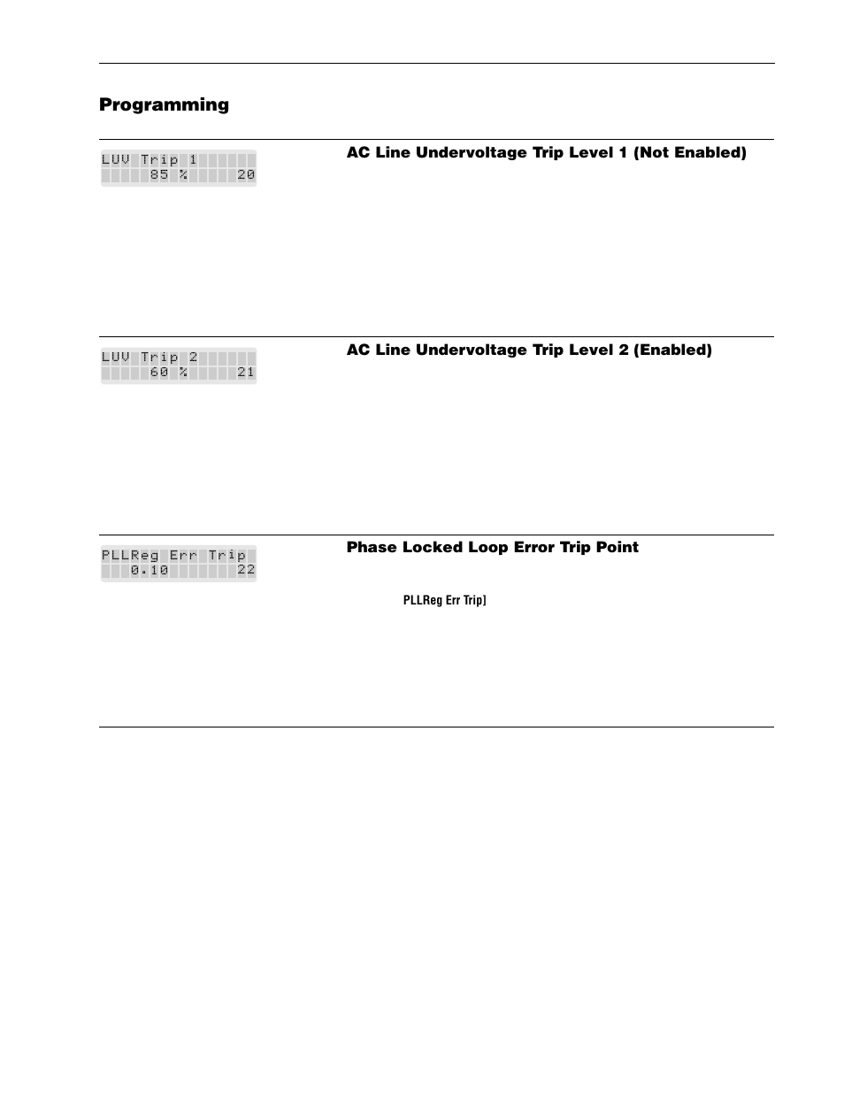 Programming | Rockwell Automation 1336R REGEN LINE REG User Manual | Page 90 / 128