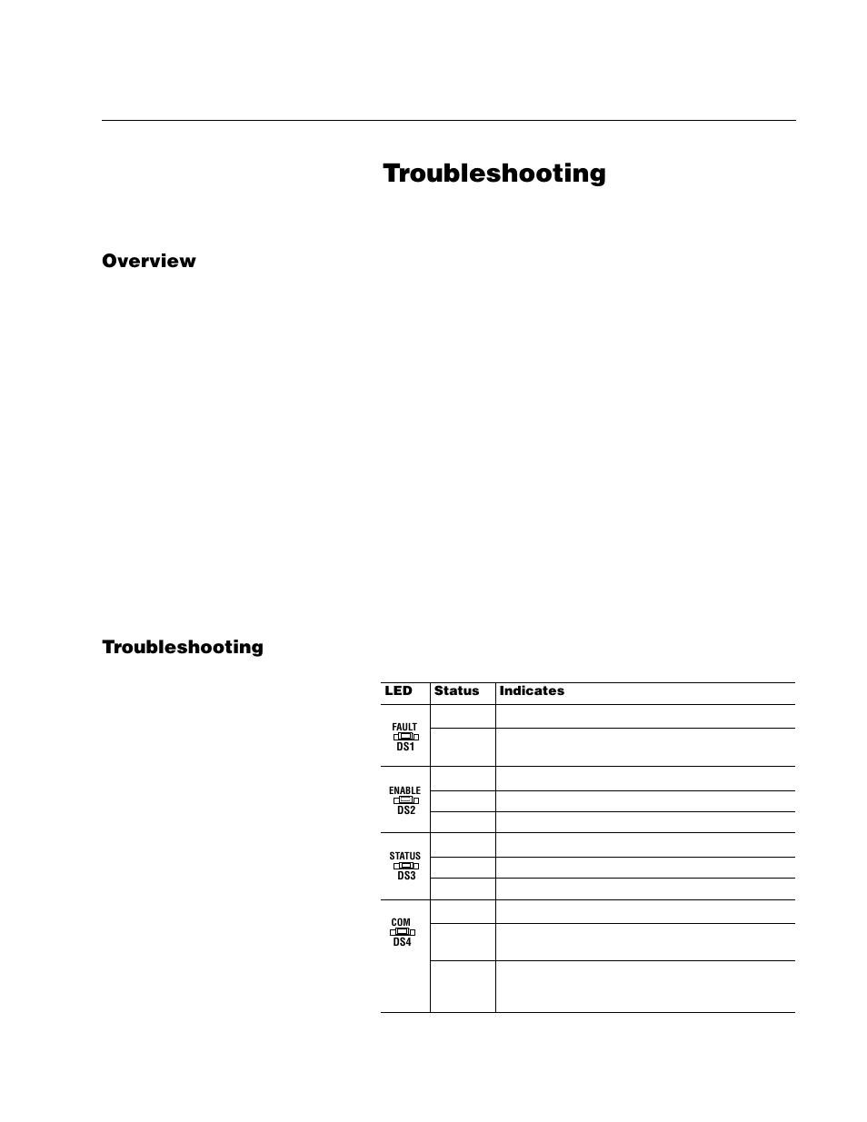 4 - troubleshooting, Overview, Troubleshooting | Clearing a fault -1, Chapter | Rockwell Automation 1336R REGEN LINE REG User Manual | Page 93 / 128