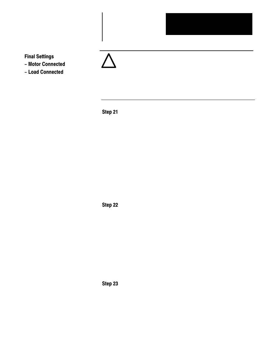 Final settings - motor connected - load condition | Rockwell Automation 1333 Drive, 3/4-5HP, 230-575V Series D User Manual | Page 102 / 138