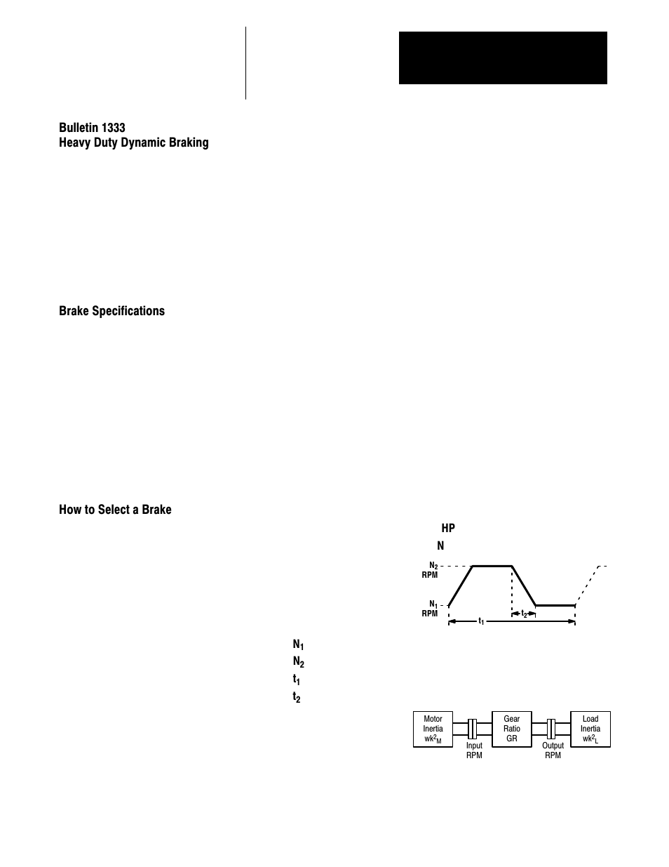 Bulletin 1333 heavy duty dynamic braking, Brake specifications, How to select a brake | Rockwell Automation 1333 Drive, 3/4-5HP, 230-575V Series D User Manual | Page 130 / 138