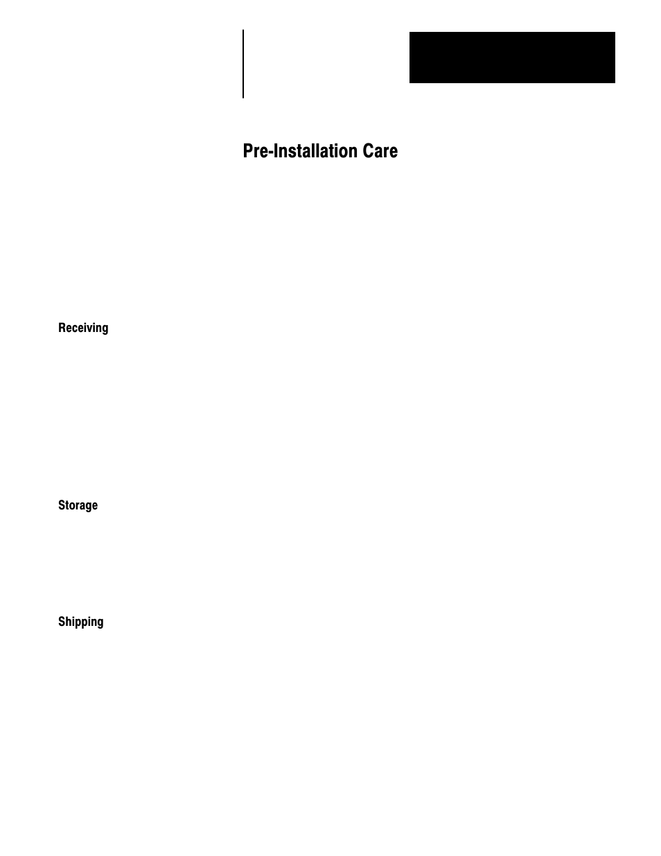 1 - pre installation care, Receiving, Storage | Shipping, Prećinstallation care | Rockwell Automation 1333 Drive, 3/4-5HP, 230-575V Series D User Manual | Page 8 / 138