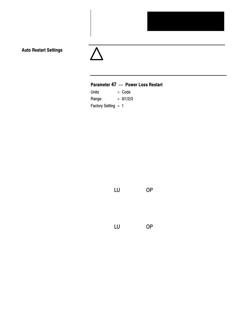 Auto restart settings | Rockwell Automation 1333 Drive, 3/4-5HP, 230-575V Series D User Manual | Page 82 / 138