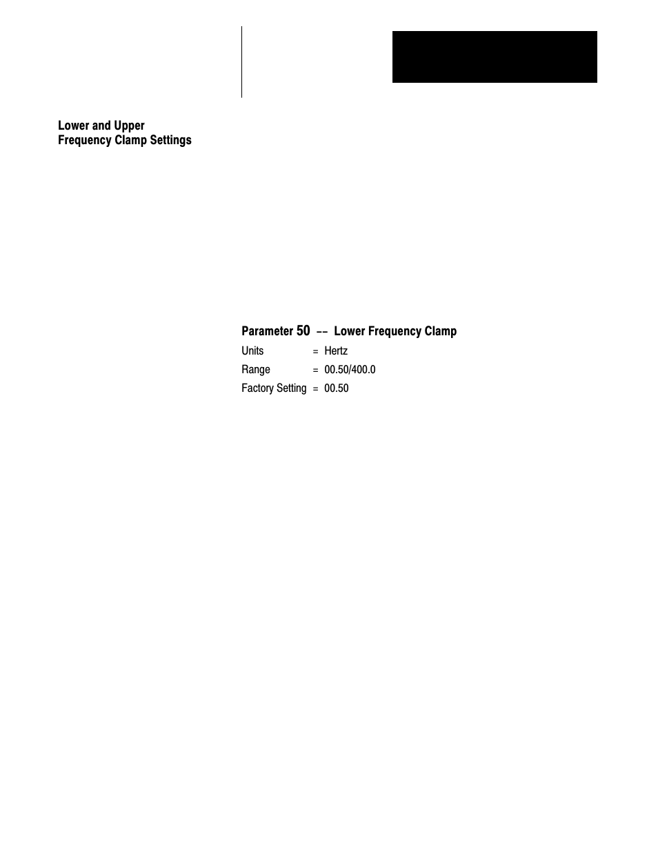 Lower and upper frequency clamp settings | Rockwell Automation 1333 Drive, 3/4-5HP, 230-575V Series D User Manual | Page 84 / 138