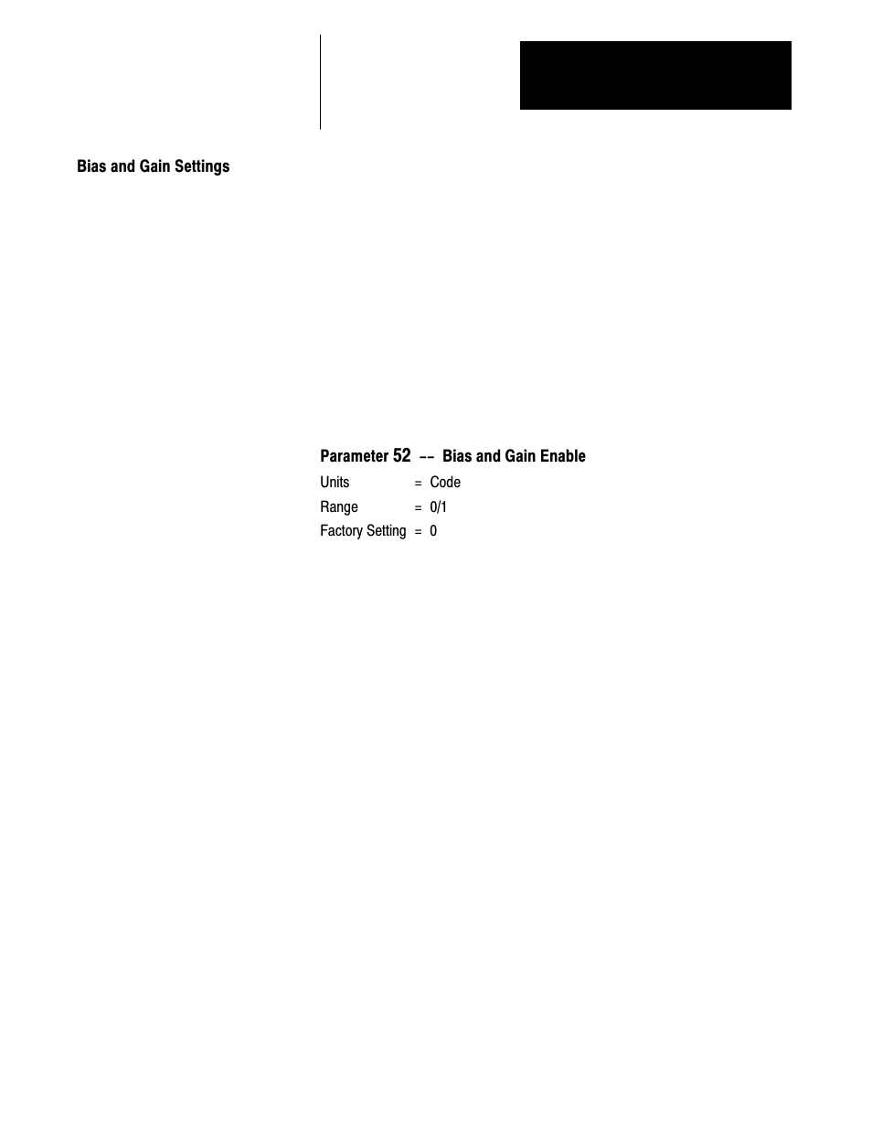 Bias and gain settings | Rockwell Automation 1333 Drive, 3/4-5HP, 230-575V Series D User Manual | Page 86 / 138