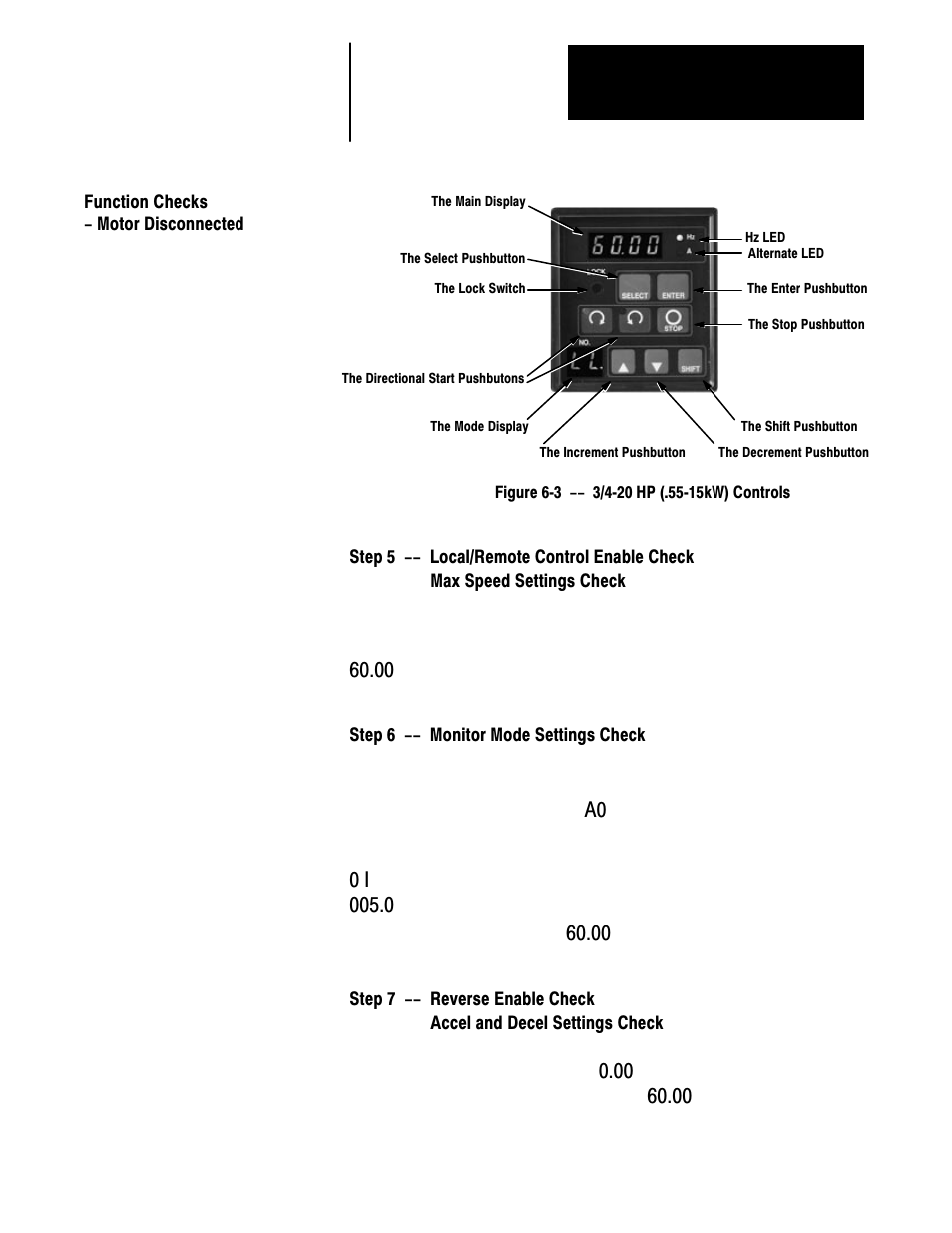 Function checks - motor disconnected | Rockwell Automation 1333 Drive, 3/4-5HP, 230-575V Series D User Manual | Page 94 / 138