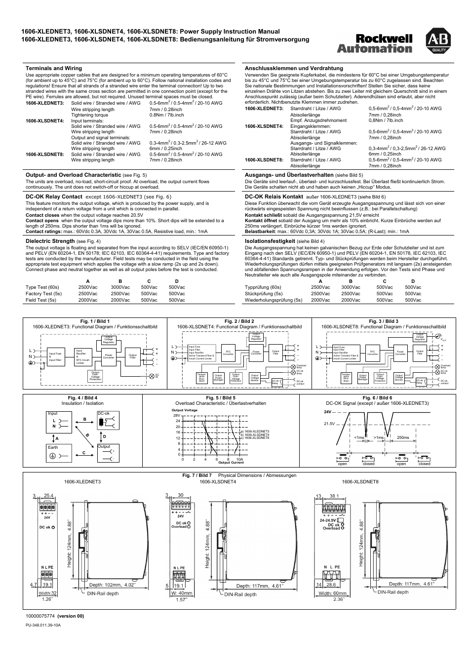 Rockwell Automation 1606-XLSDNET8 DC-Power Supply User Manual | Page 4 / 4
