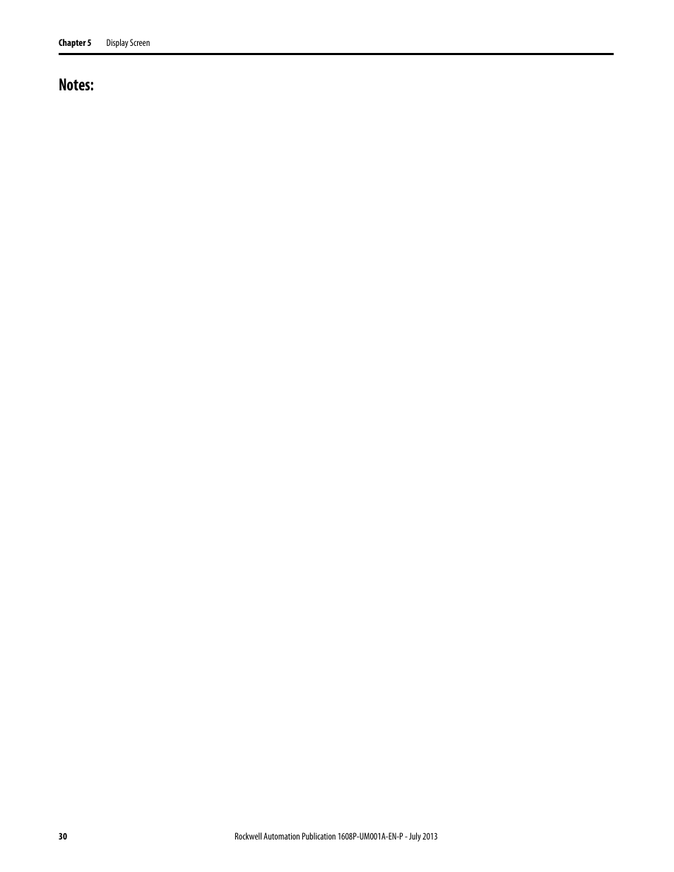 Notes | Rockwell Automation 1608P ProDySC User Manual, 25 and 50 A User Manual | Page 30 / 40