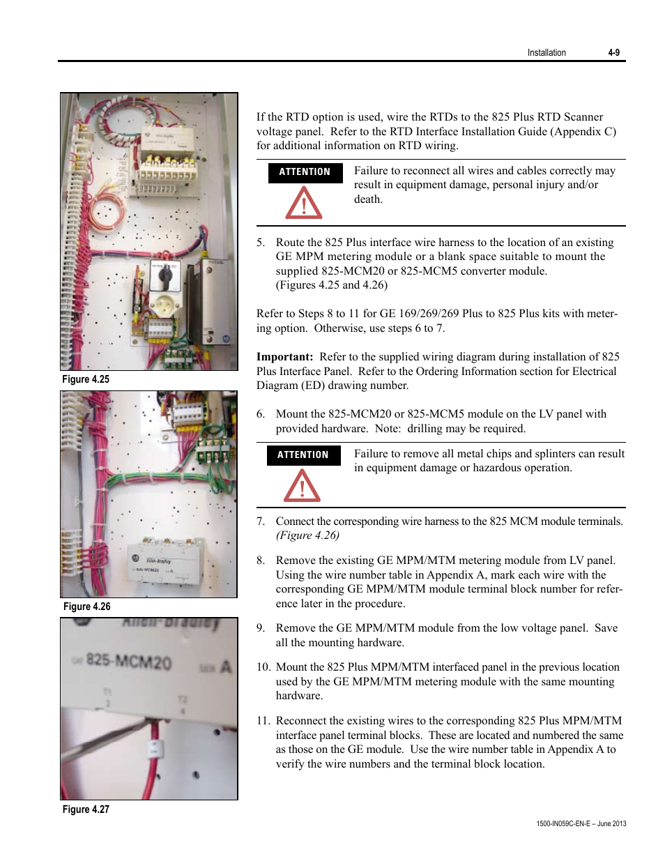 Rockwell Automation 1500 Modular Protection System Conversion Kit (GE Multilin to Bulletin 825 Plus) User Manual | Page 23 / 55