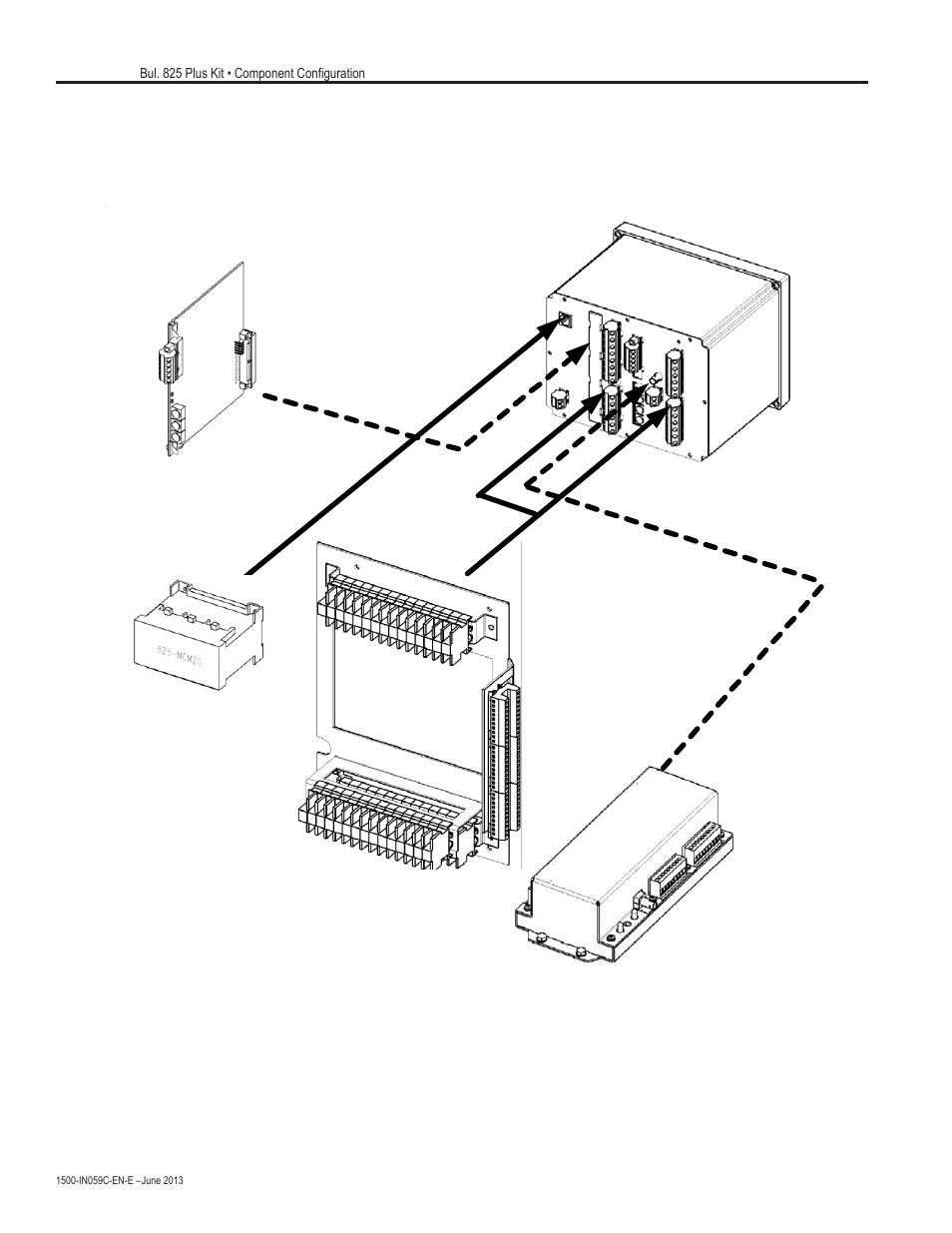Bulletin 825 plus kit component configuration, Ge 369) | Rockwell Automation 1500 Modular Protection System Conversion Kit (GE Multilin to Bulletin 825 Plus) User Manual | Page 53 / 55