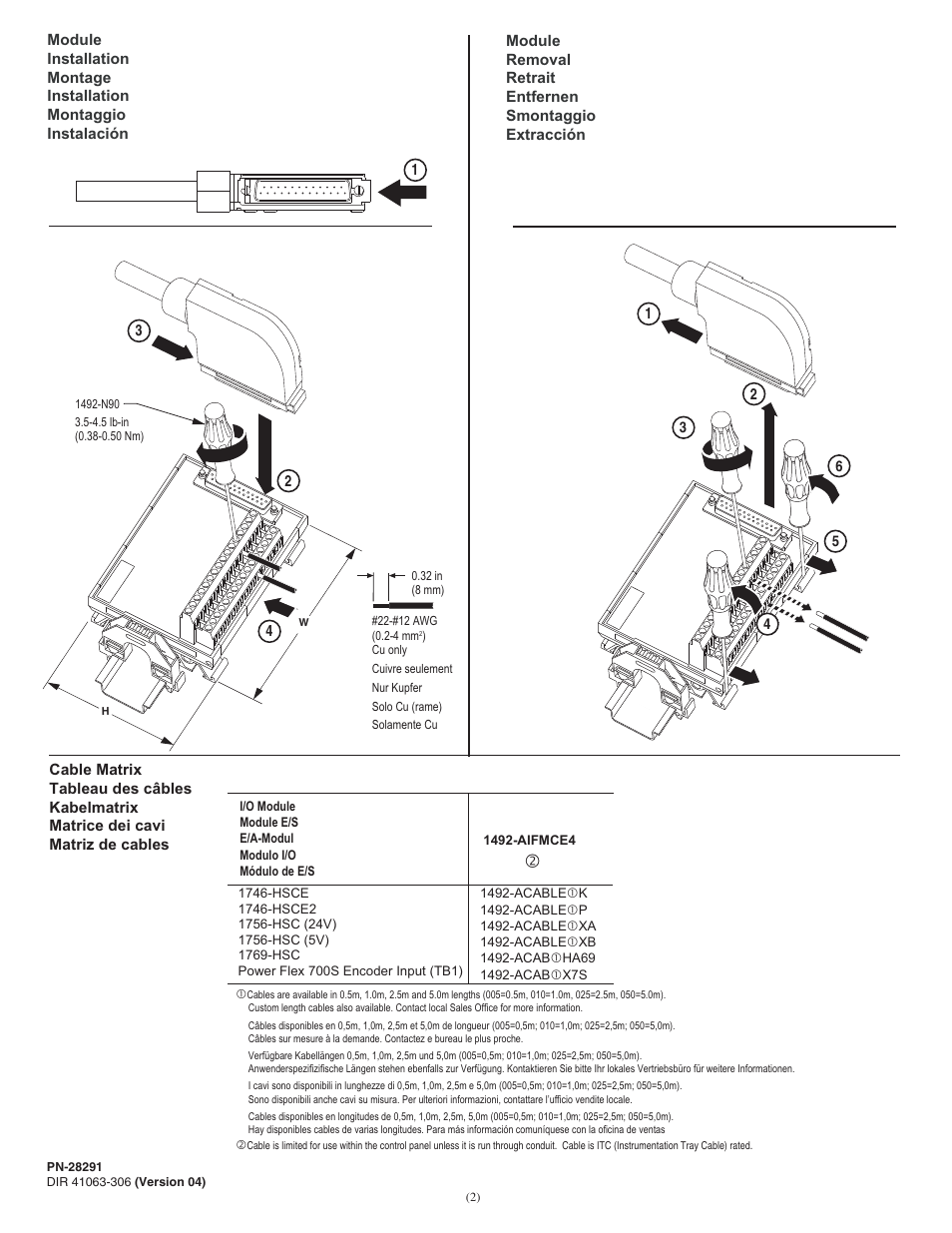 Rockwell Automation 1492-AIFMCE4 I/O Interface Module for High Speed Counter/Encoder Modules User Manual | Page 2 / 4