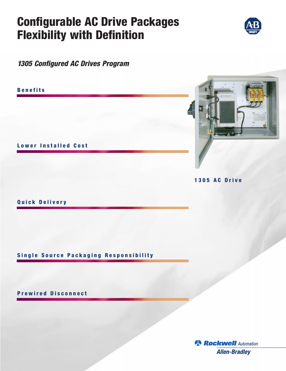 Rockwell Automation 1305 CONFIG. DRIVE User Manual | 2 pages
