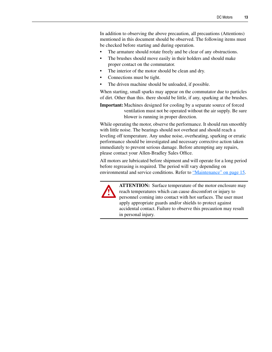 Rockwell Automation 1325L DC Motors User Manual User Manual | Page 13 / 24