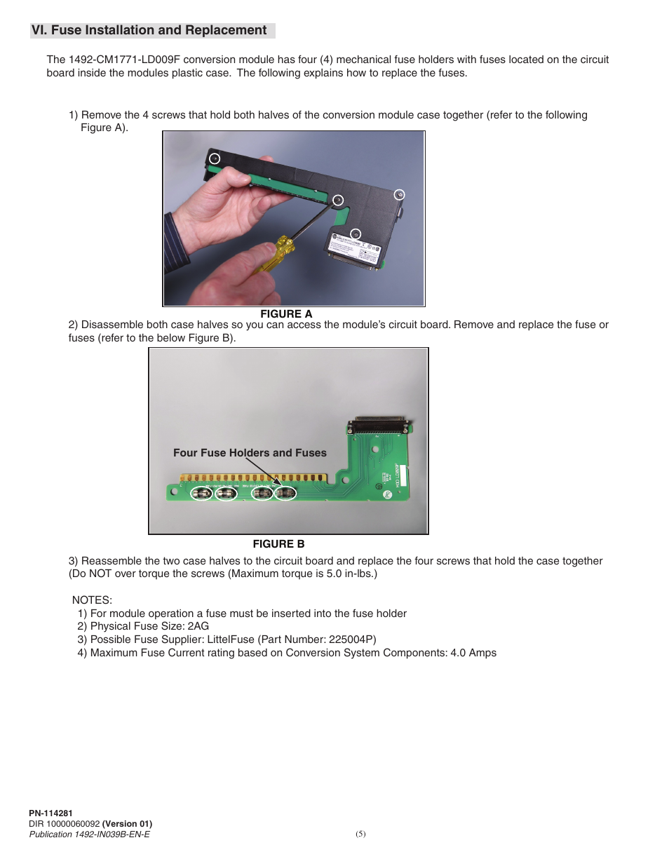 Rockwell Automation 1492-CM1771-LD009F Fused Field Conversion Module User Manual | Page 5 / 6