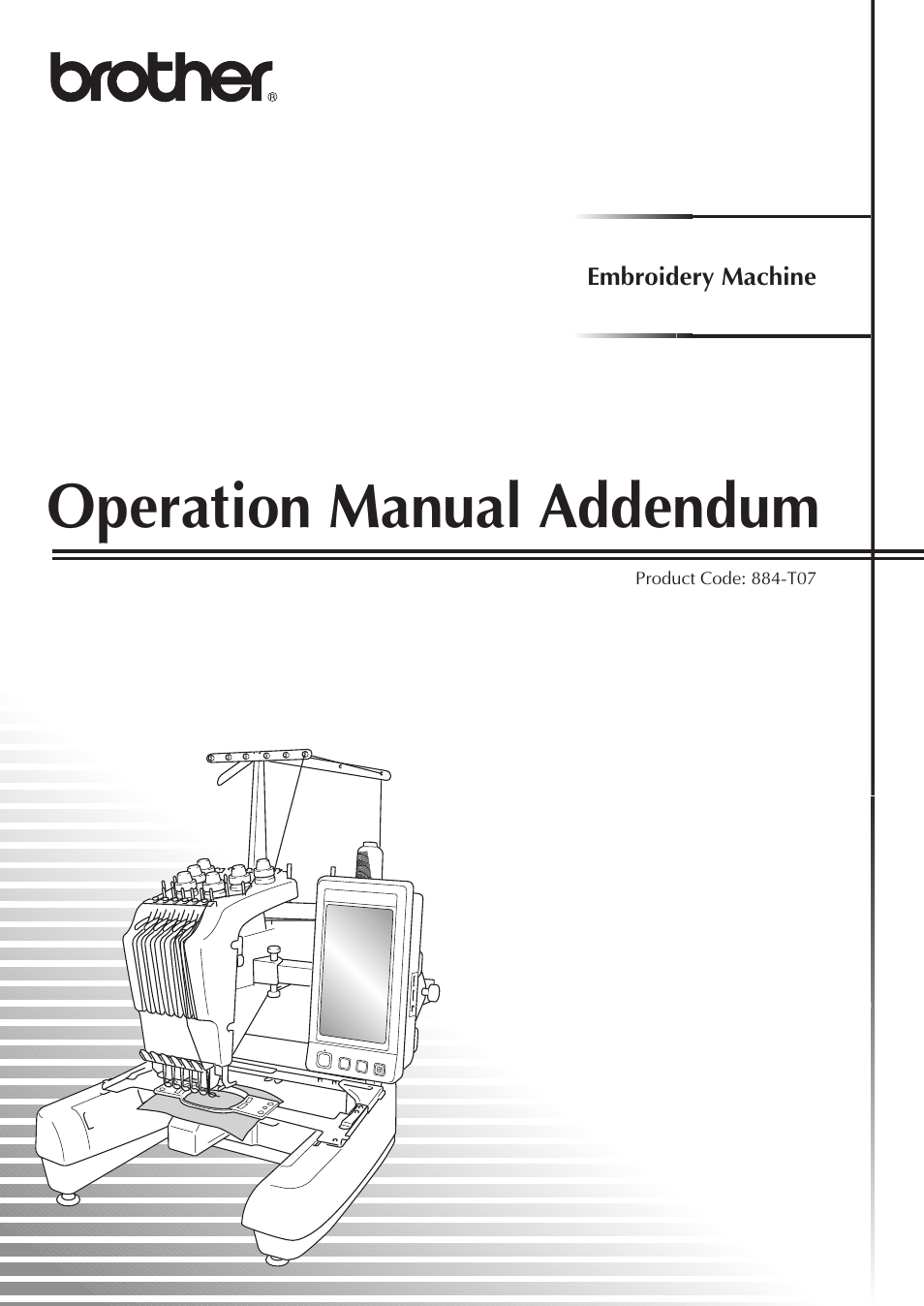 Brother ADDENDUM 884-T07 User Manual | 12 pages