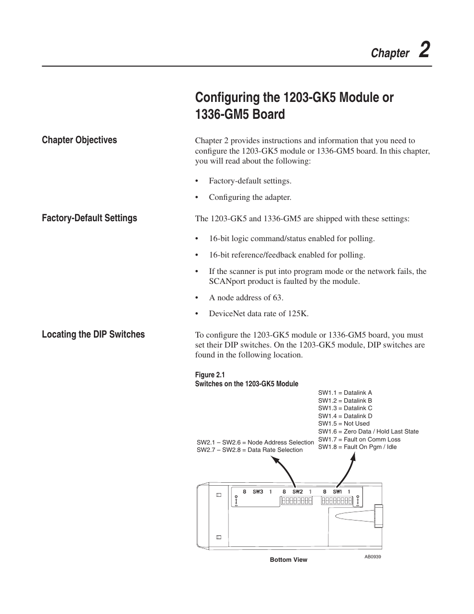 Chapter | Rockwell Automation 1203-GK5 DeviceNet Communications Module FRN 1.xxx-3.xxx User Manual | Page 21 / 146