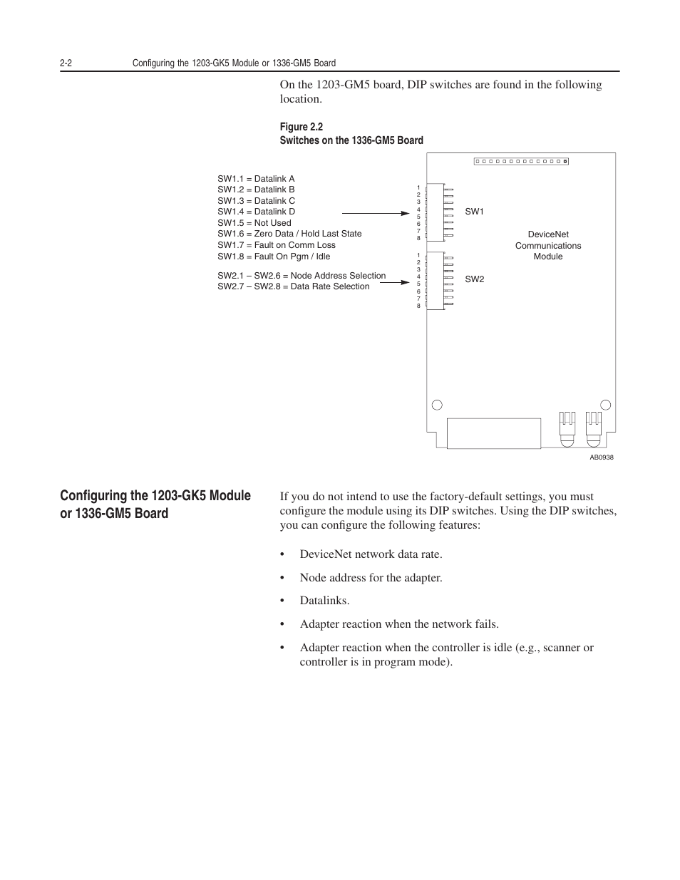 Rockwell Automation 1203-GK5 DeviceNet Communications Module FRN 1.xxx-3.xxx User Manual | Page 22 / 146