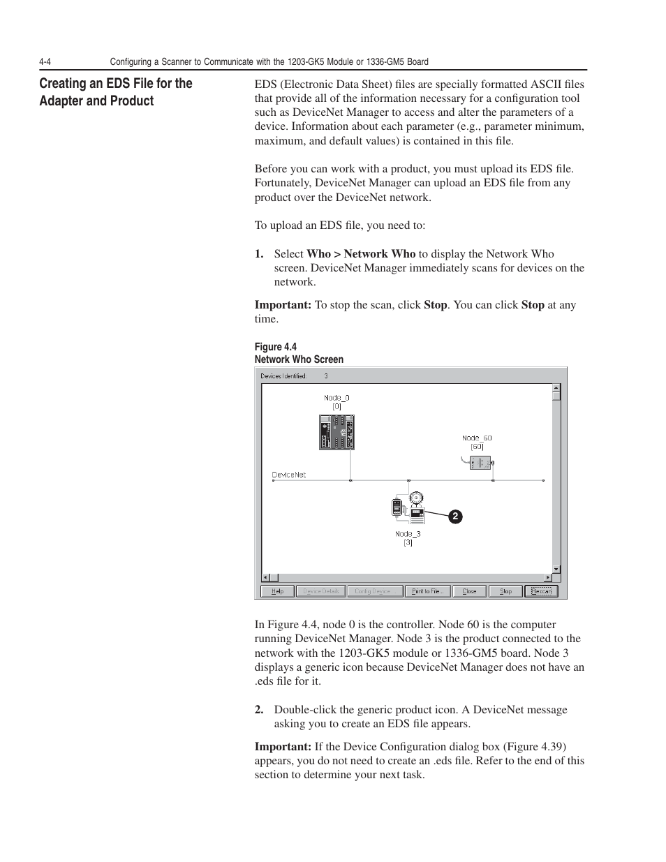 Creating an eds file for the adapter and product | Rockwell Automation 1203-GK5 DeviceNet Communications Module FRN 1.xxx-3.xxx User Manual | Page 42 / 146