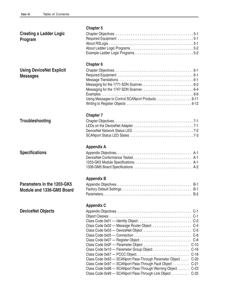 Rockwell Automation 1203-GK5 DeviceNet Communications Module FRN 1.xxx-3.xxx User Manual | Page 6 / 146