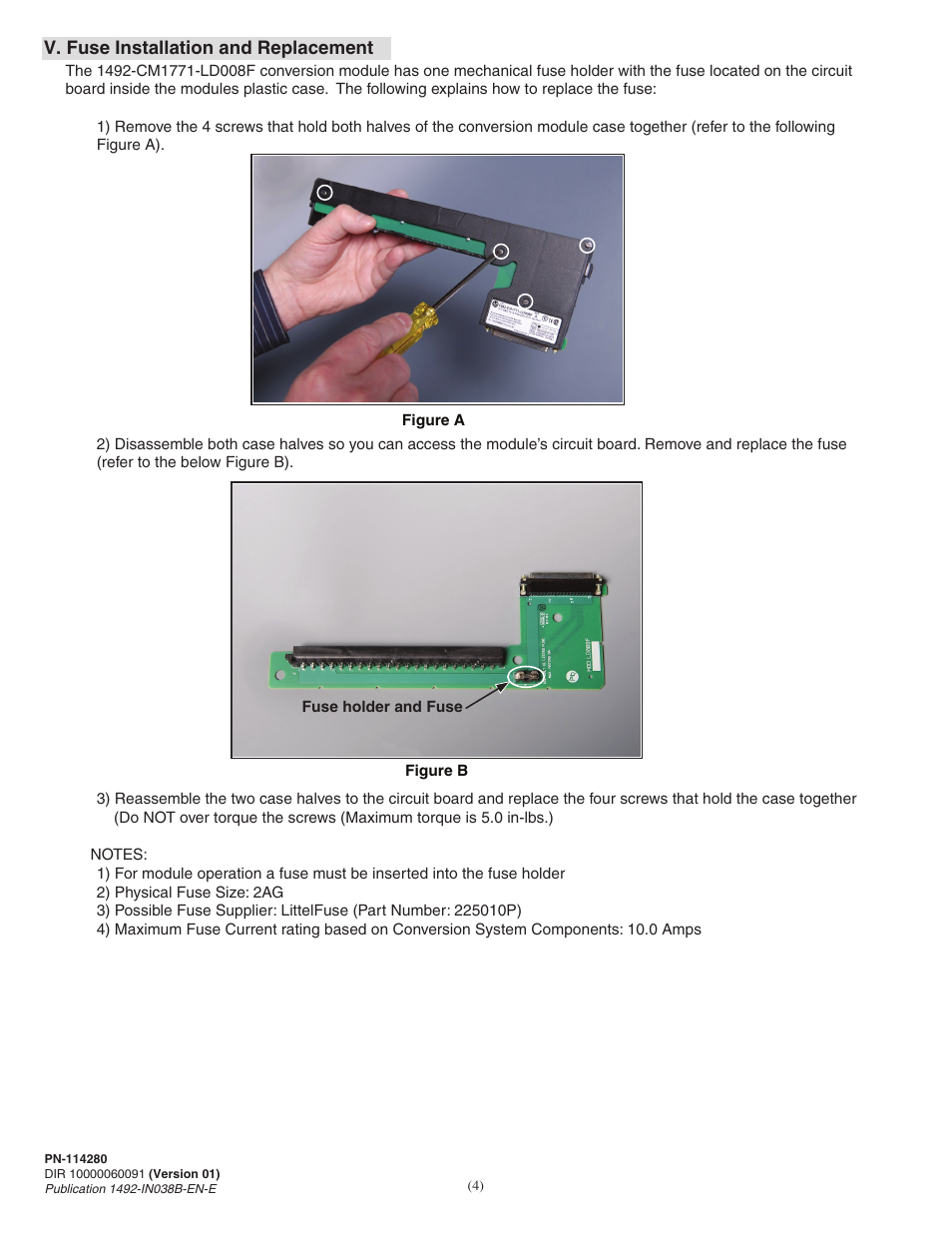 Rockwell Automation 1492-CM1771-LD008F Fused Field Conversion Module User Manual | Page 4 / 6
